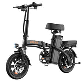 Electric Bike URLIFE F1L  - 250W Motor 48V 7.5Ah Battery 14 Inch Tires Disc Brakes-Black